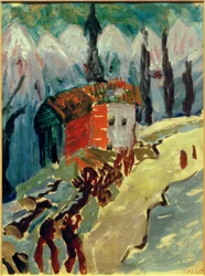 Transport de bois dans les montagnes